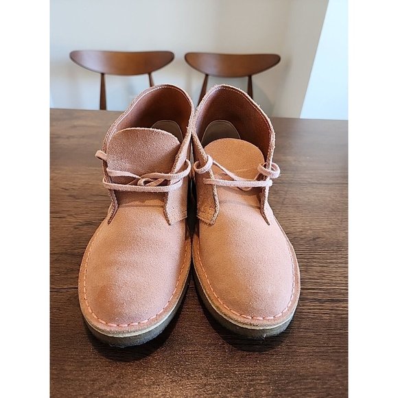 Clarks Originals Charles F Stead Chukka Boot Womens Size 7.5 M 21621 Rose/tan - Picture 2 of 10
